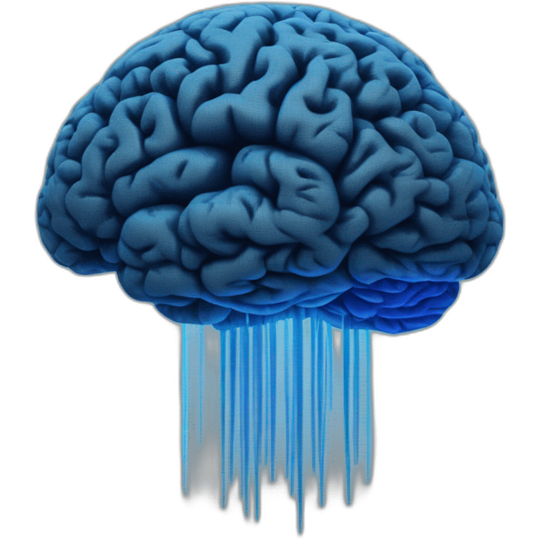 electric blue brain LIKE A CLOUD emoji