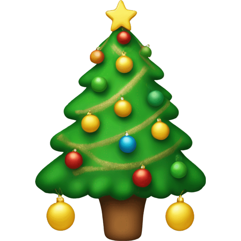 cartoon christmas tree emoji