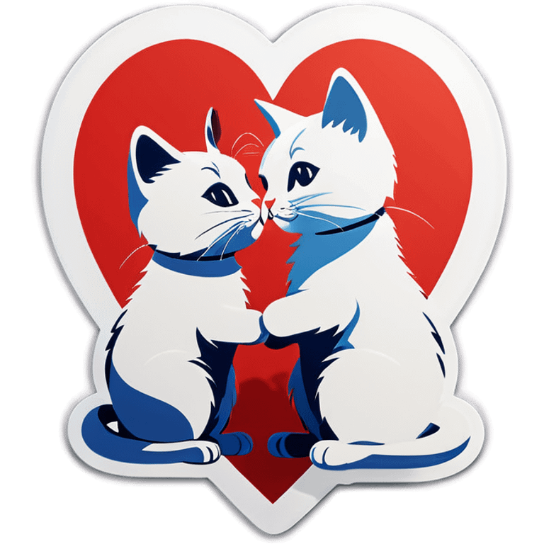 Cats in love emoji