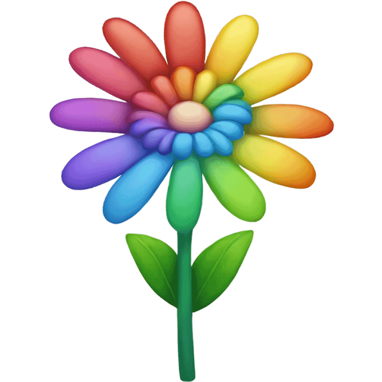 Rainbow flower emoji