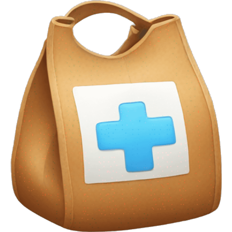 bag with medicine in emoji