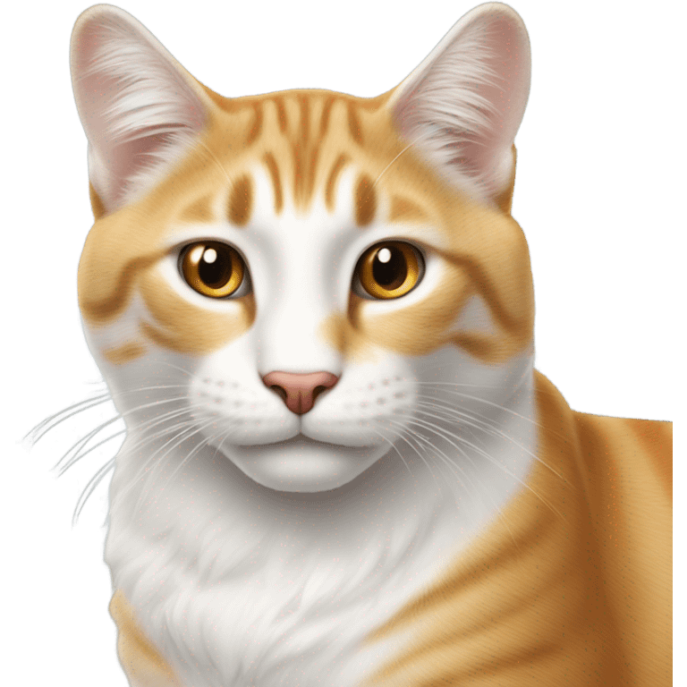 gato branco com juba de leão emoji