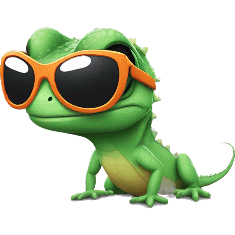 lizard wearing sunglasses  emoji