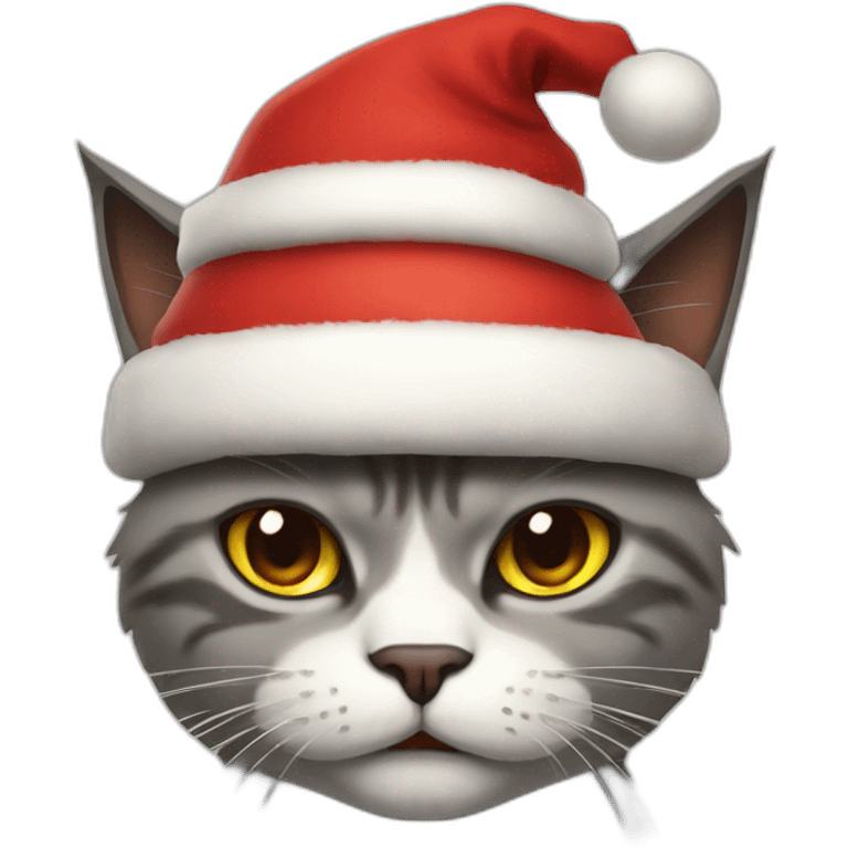 angry santa cat emoji