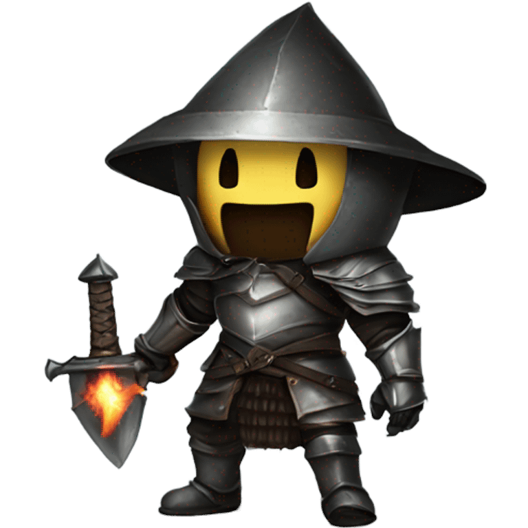 Elon musk as a dark souls boss emoji