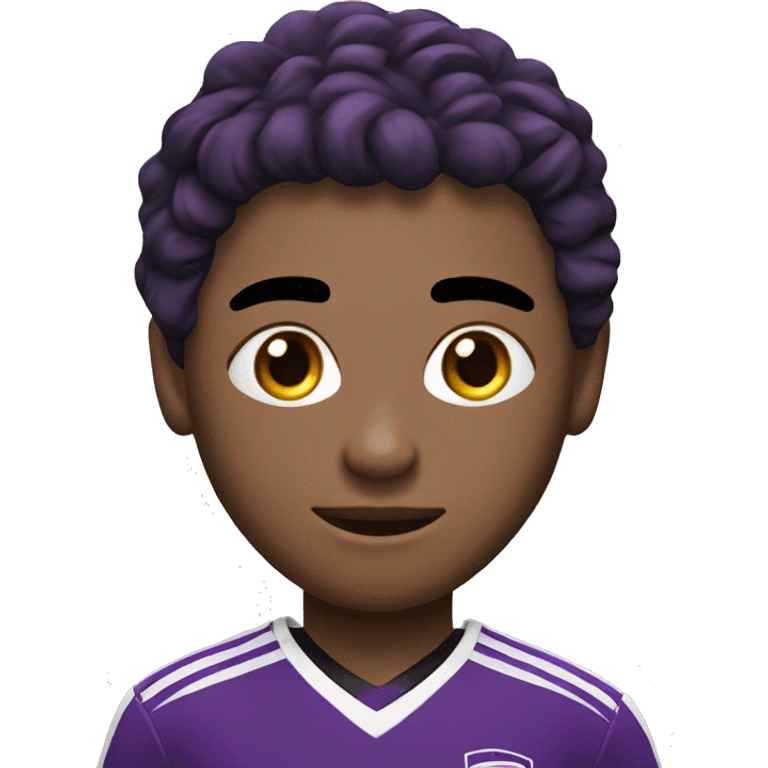 soccer player purpe and black jersey emoji