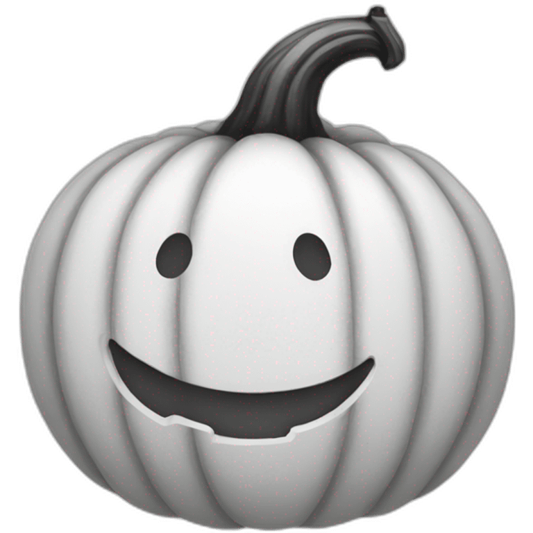 black and white doodle with a pumpkin emoji