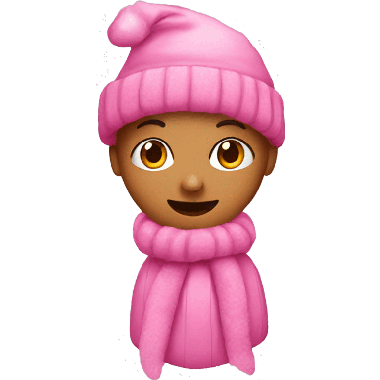 Pink Christmas emoji