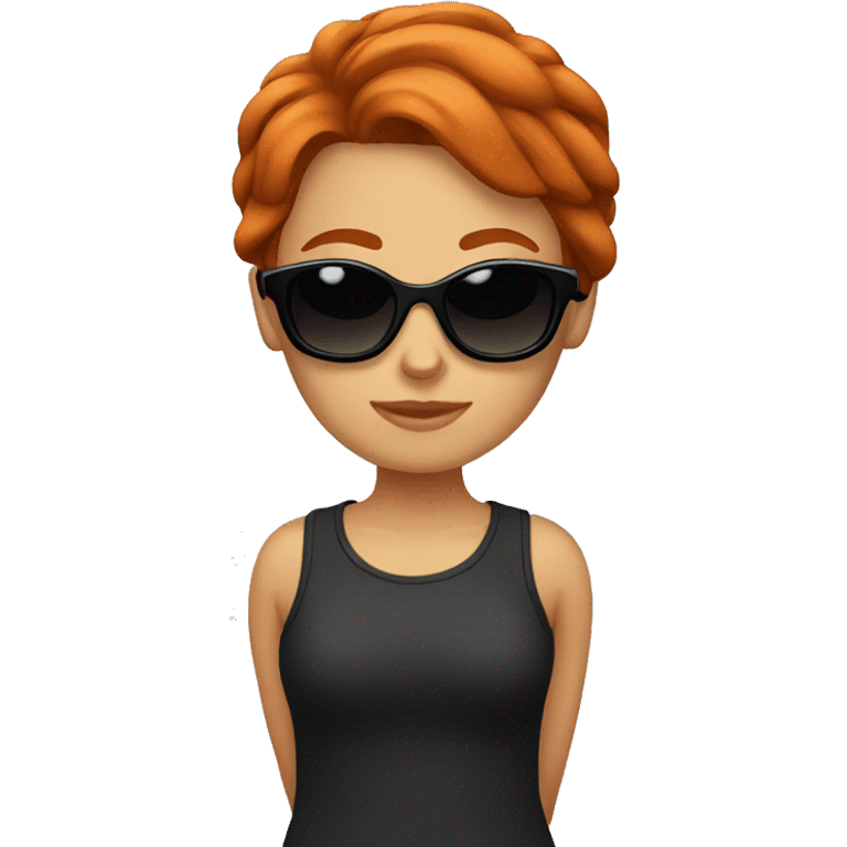 Redhead in sunglasses emoji