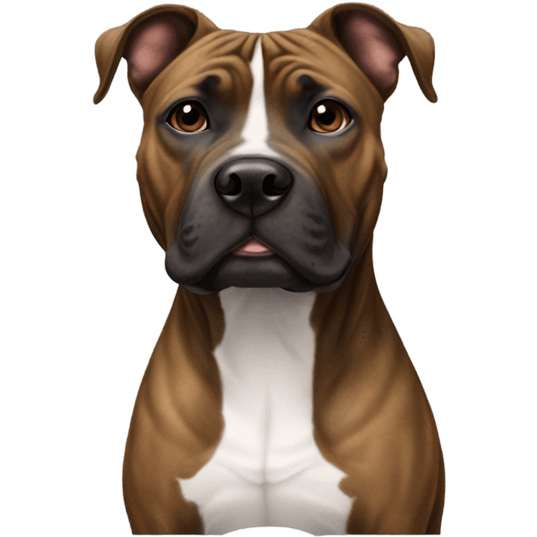 Brindle American Staffordshire terrier black nose emoji