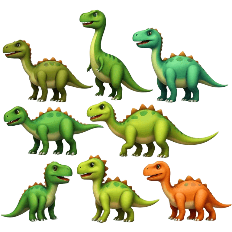 multiple dinos emoji