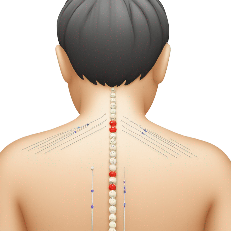 Applying Acupuncture needles on lower back emoji