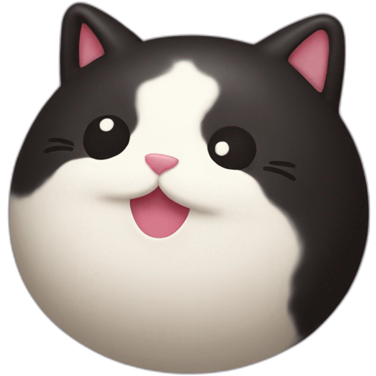 black cake mochi cat emoji