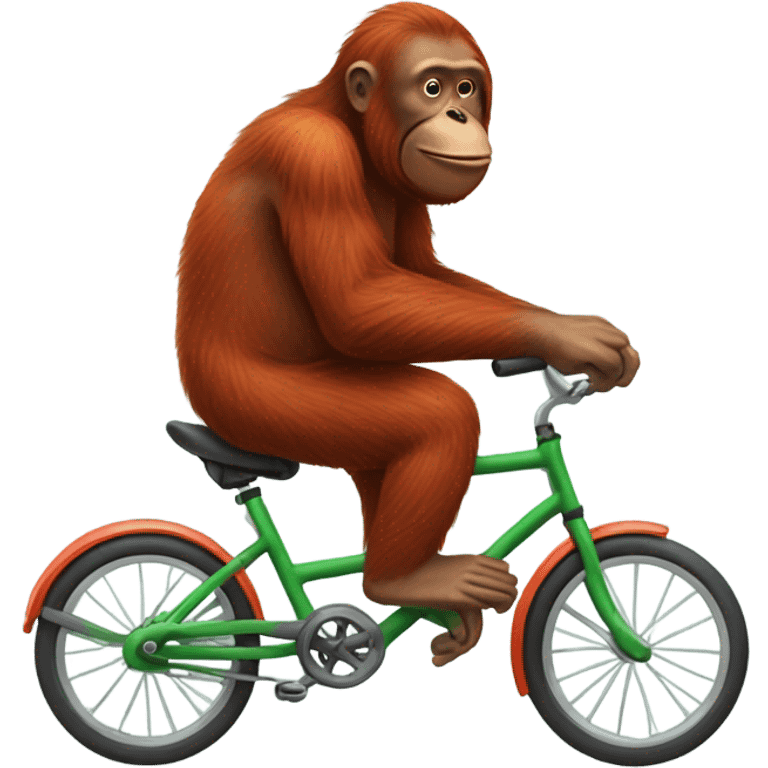 Orangutan riding a bicycle  emoji