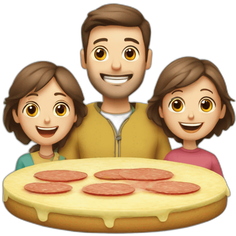 Raclette en famille emoji