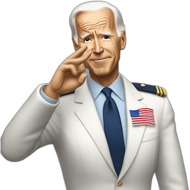 Joe Biden saluting emoji