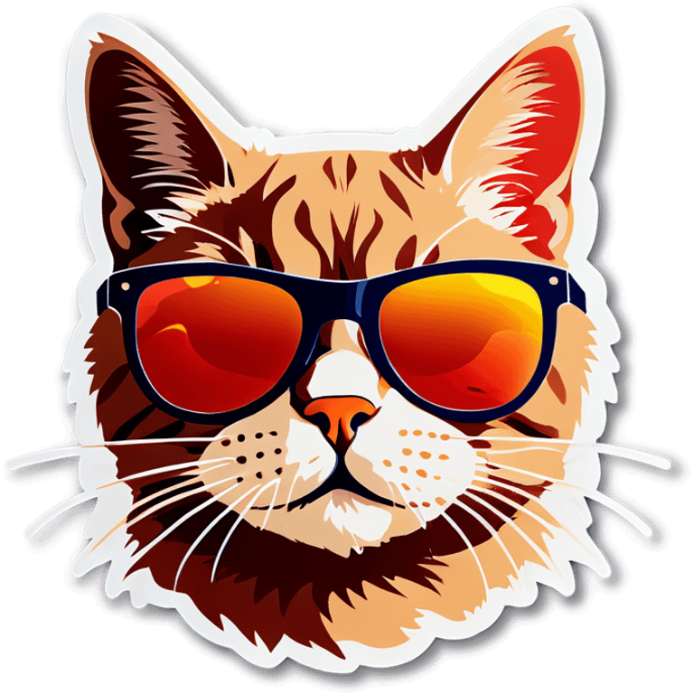 Cat with sunglasses emoji