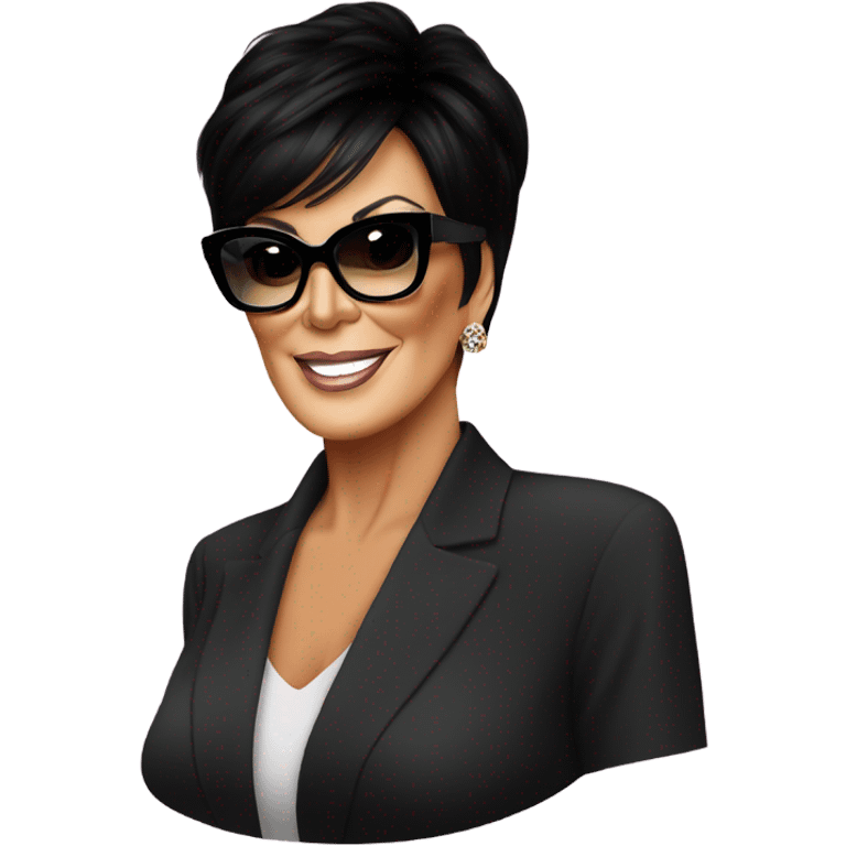 Kris Jenner with glasses  emoji