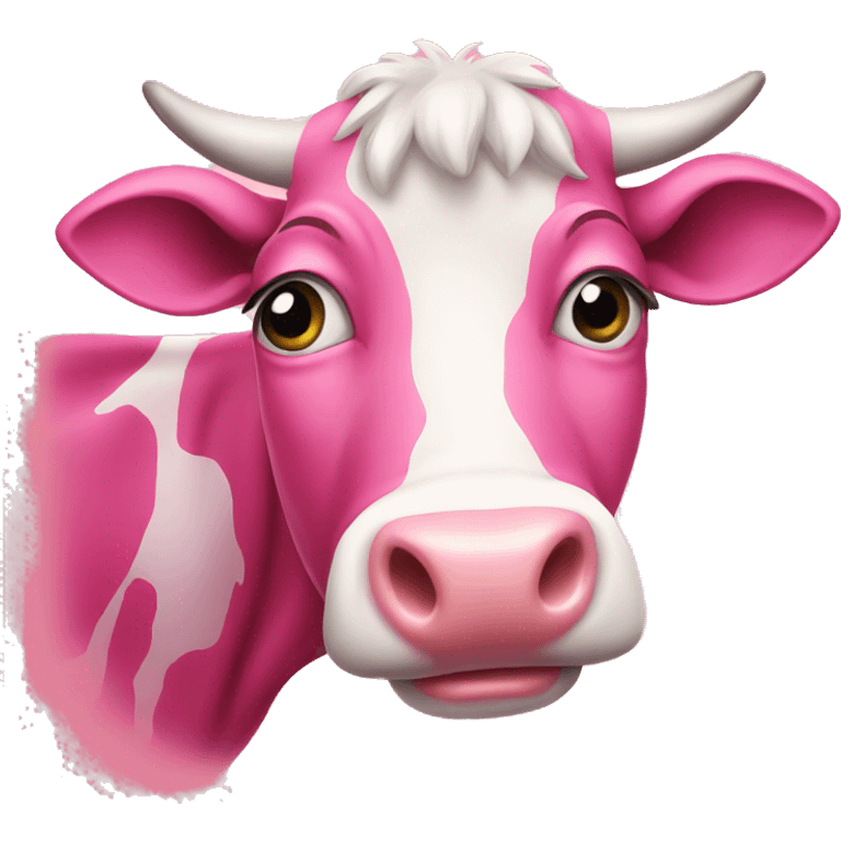 Pink cow emoji