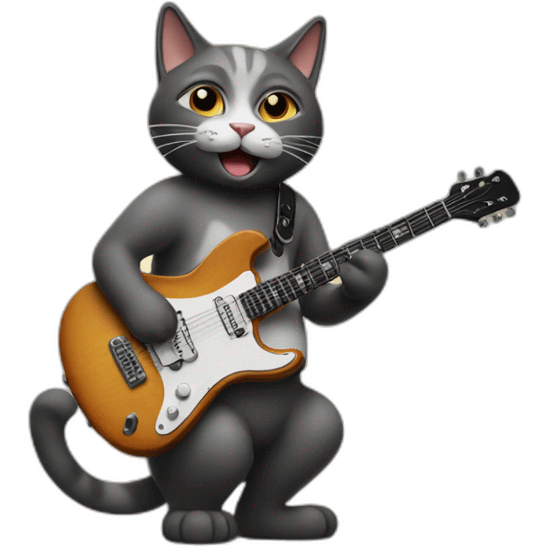 A cat playing guitare  emoji