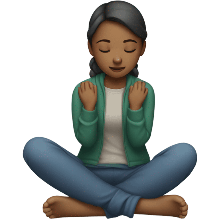 Girl in a meditation  emoji