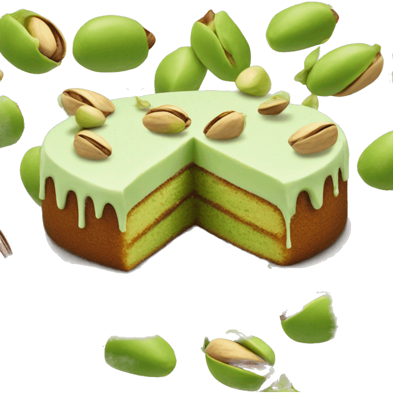 Pistachio cake emoji