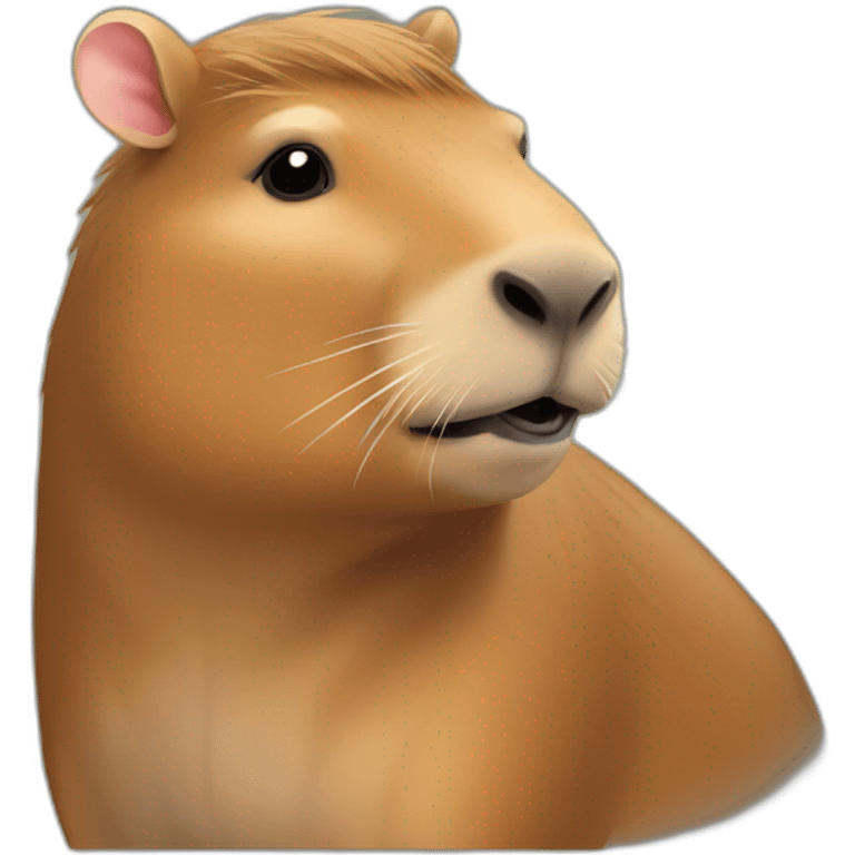 Capybara sur cheval emoji