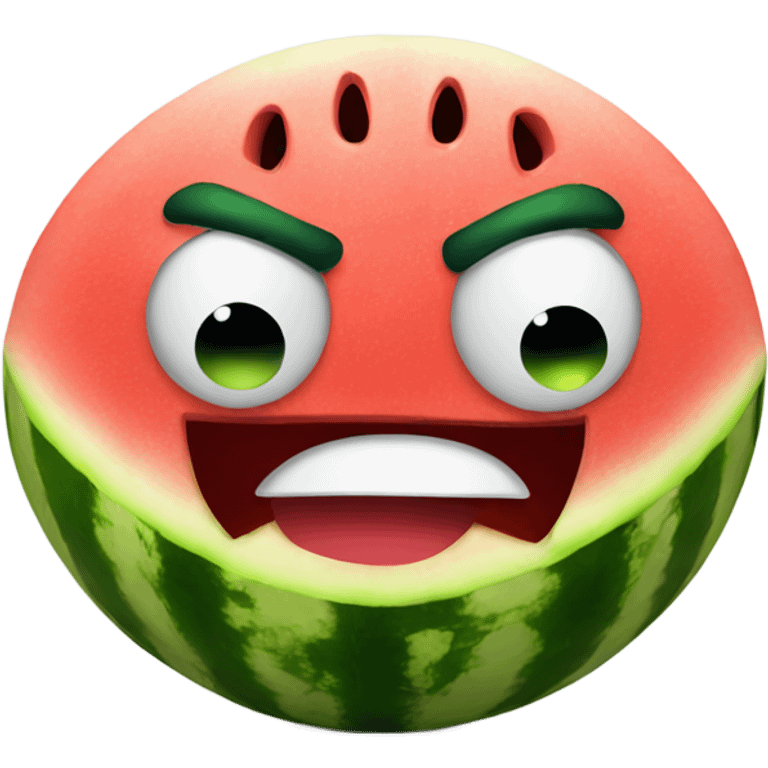 angry watermelon emoji