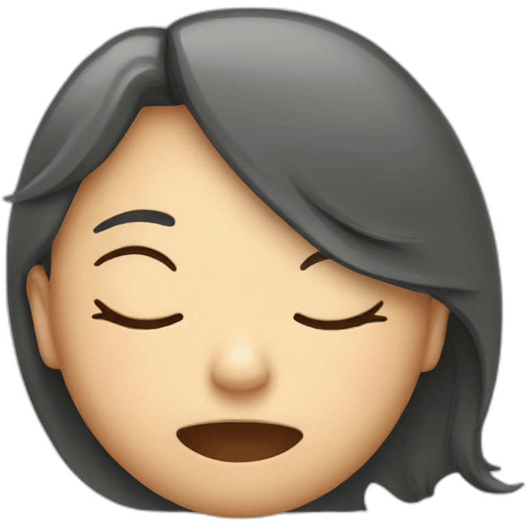 girl-sleeping-with-mouth-open emoji