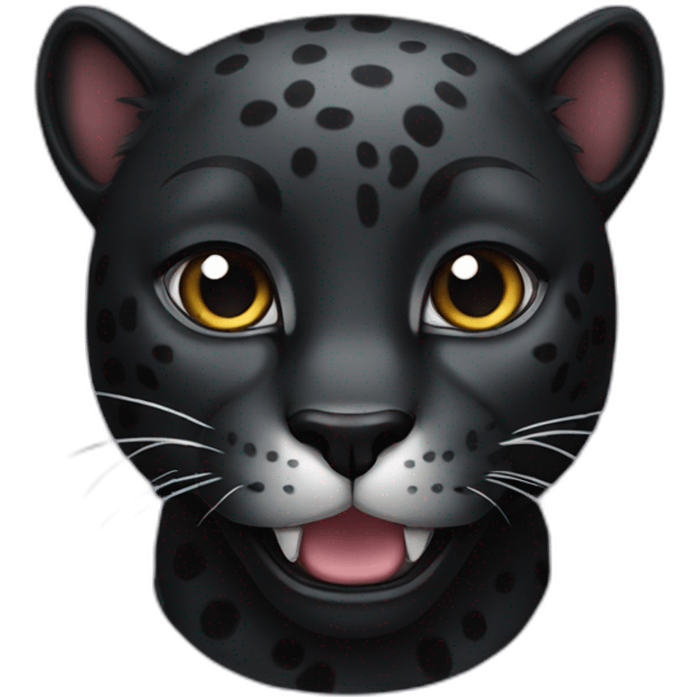 Black jaguar cat emoji