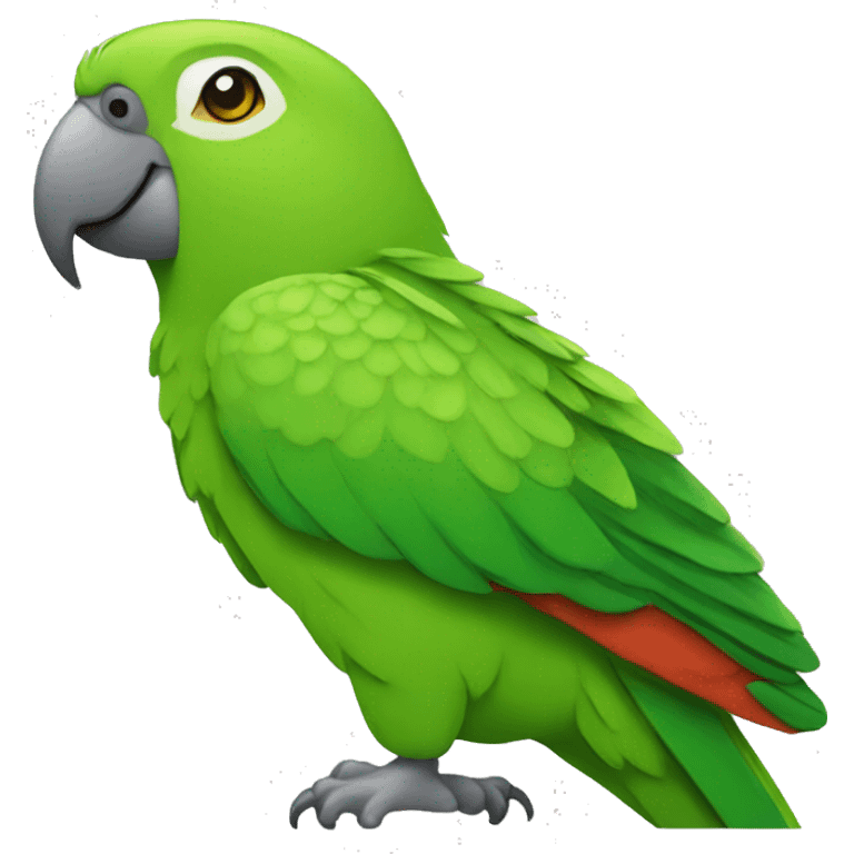 isolated green parrot profile emoji