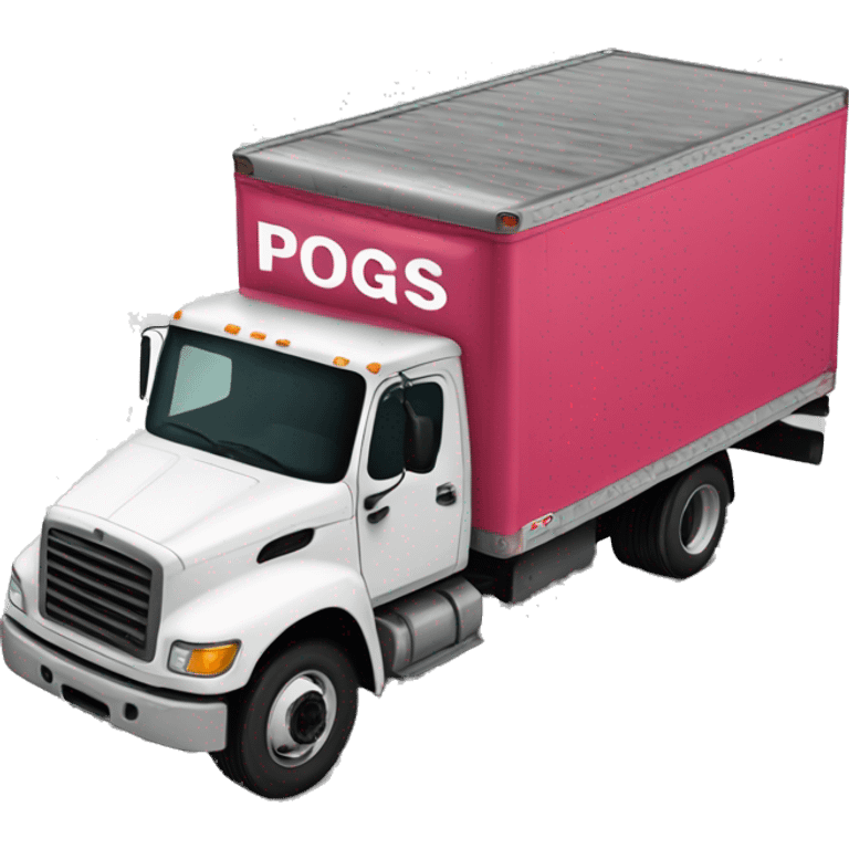 Boxtruck with letters "PGS” on the side emoji