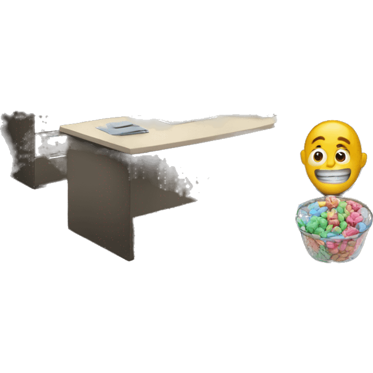 Office, someone gives candies  emoji