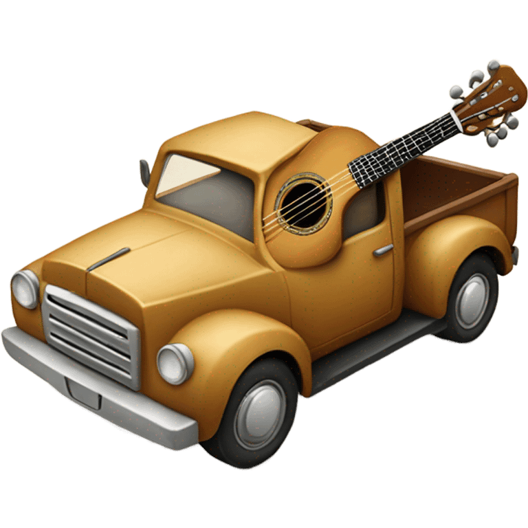 Mandolin in a truck bed emoji