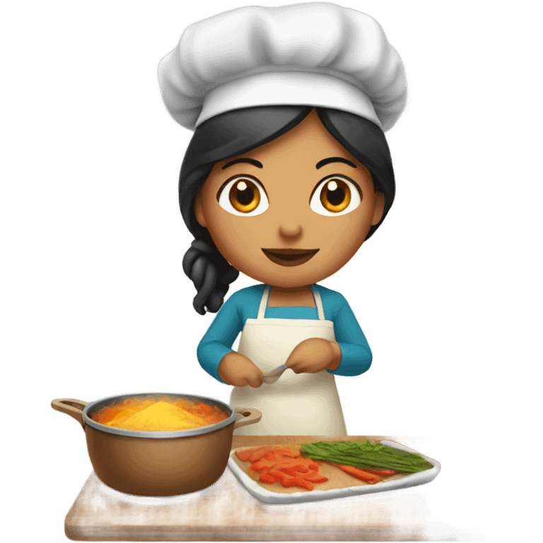 Peruvian female cooking emoji