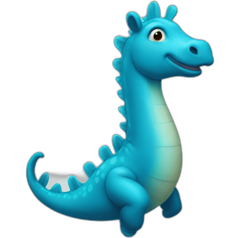 Hippocampe bleu emoji