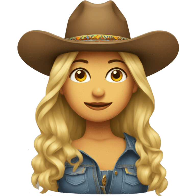 mujer con sombrero vaquero emoji