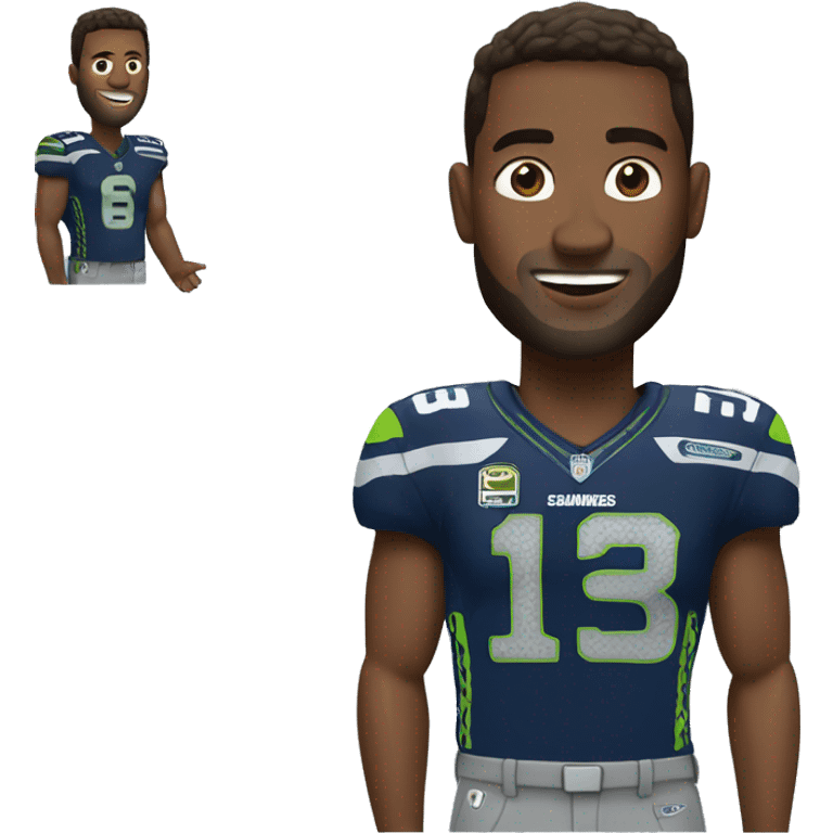 Give me a man with a Seahawks car emoji