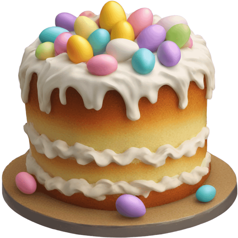 Realistic detailed Easter cake emoji