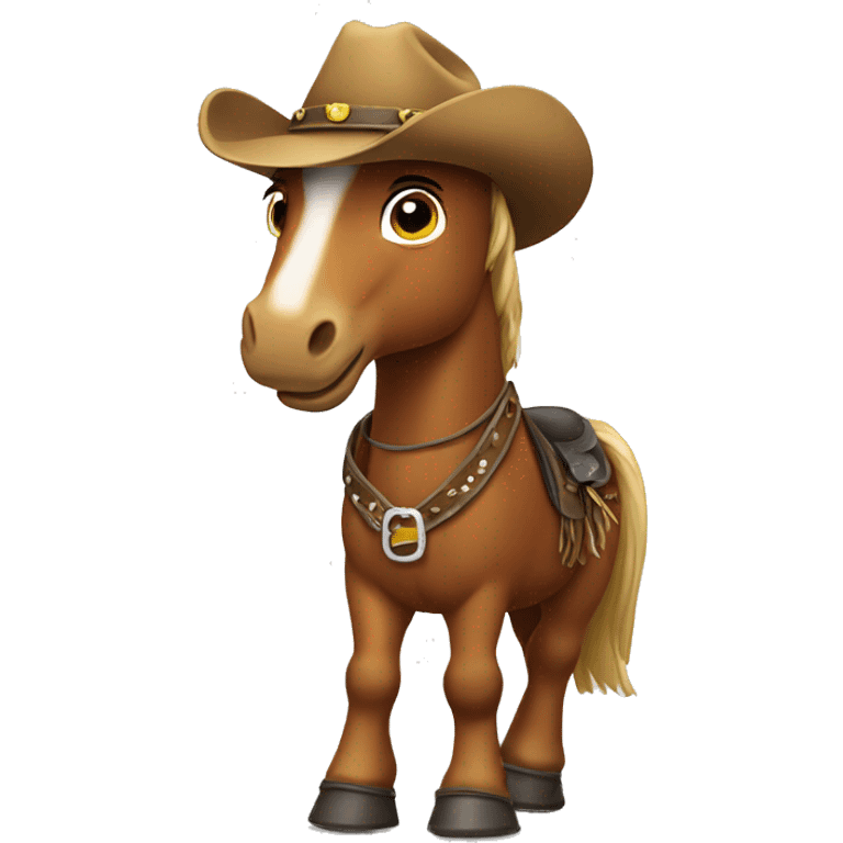 Horse with cowboy hat and boots  emoji