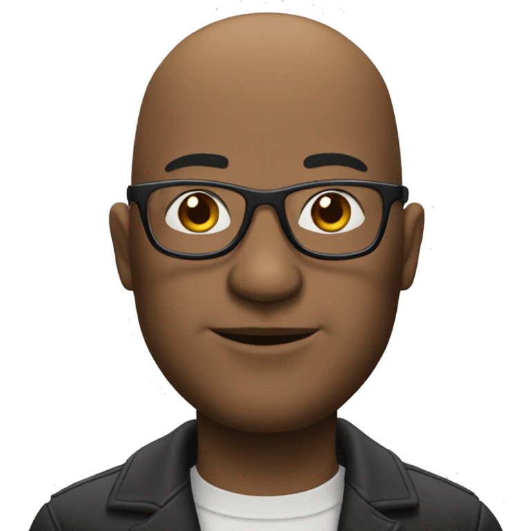 Bald man with glases emoji