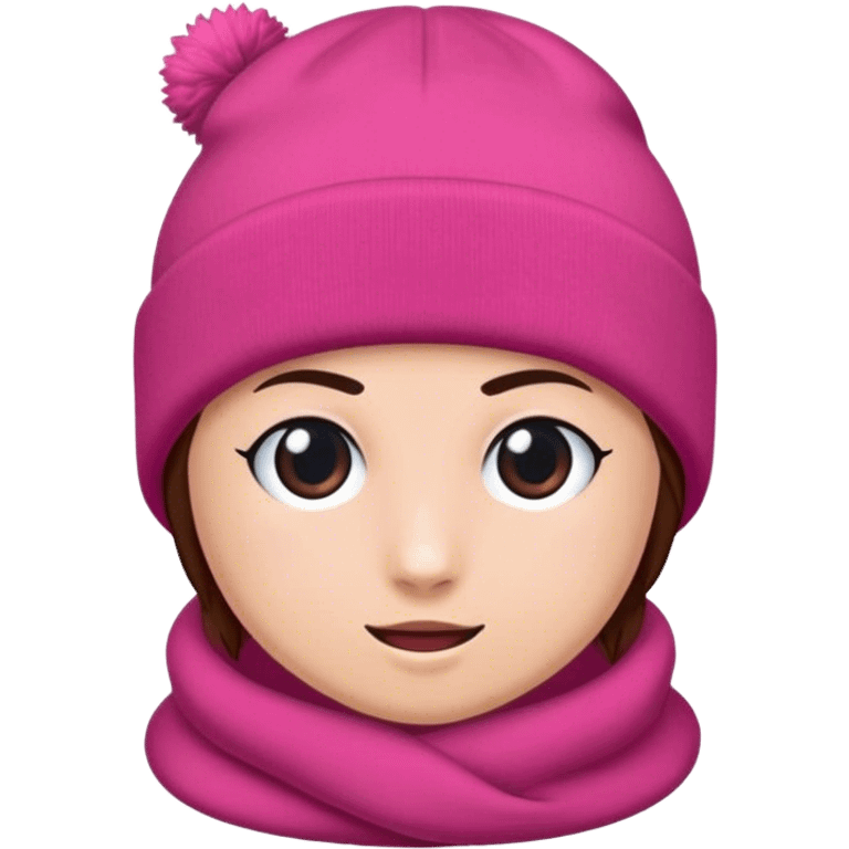 Sama czapka beanie brudy róż  emoji