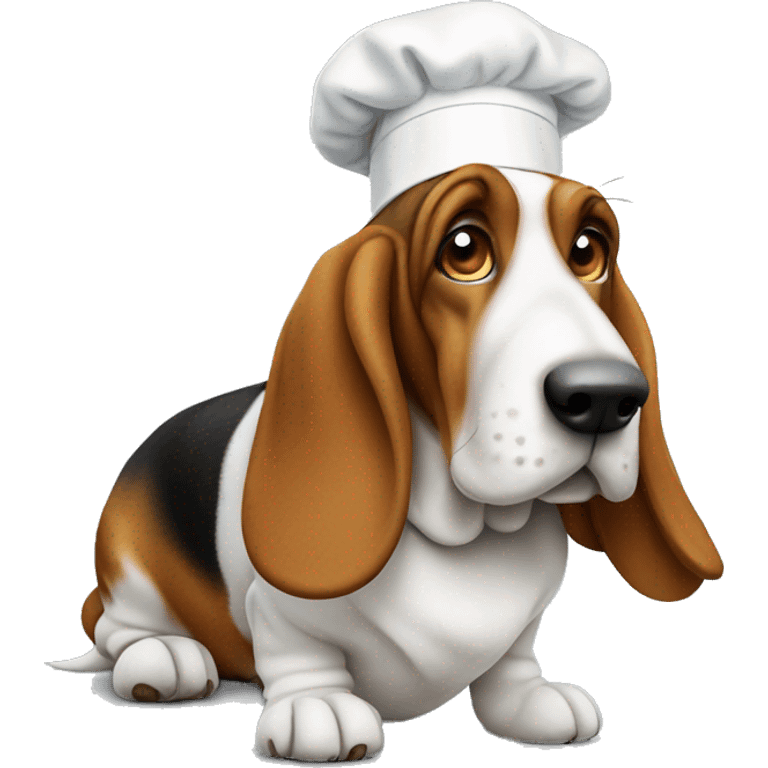 basset hound with chef hat emoji