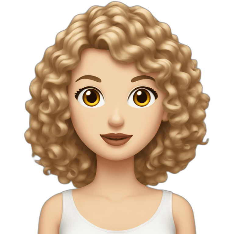 taylor swift and a white girl with brown curly hair emoji