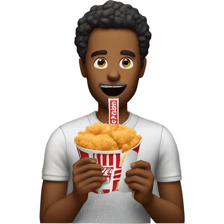  man eating kfc emoji