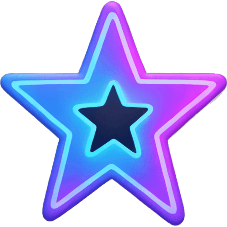 Iridescent neon star  emoji