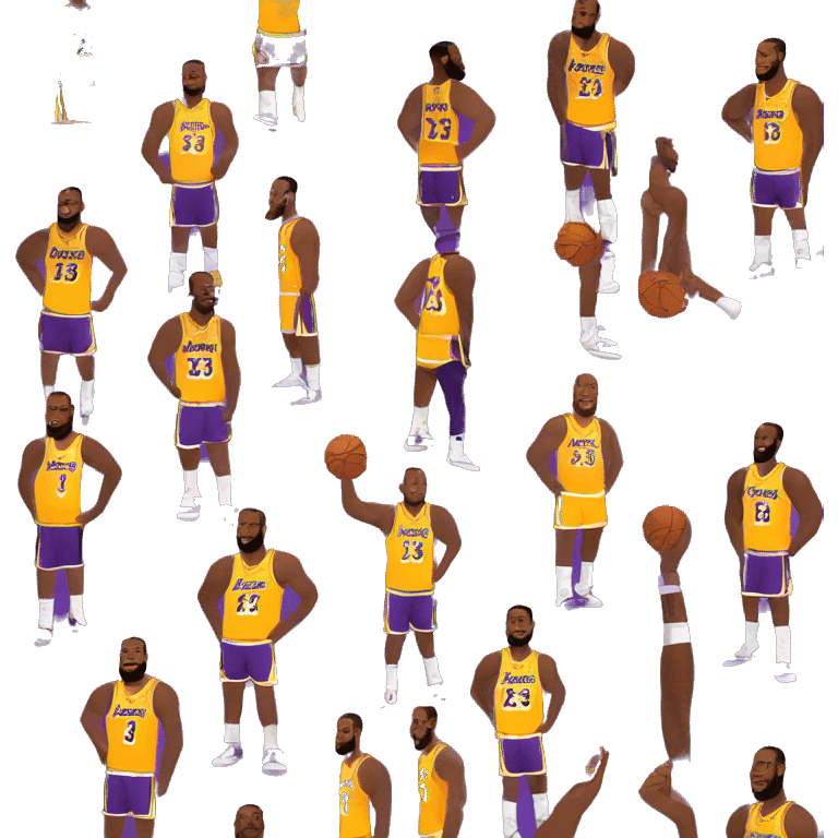 Lebron James in a laker jersey emoji