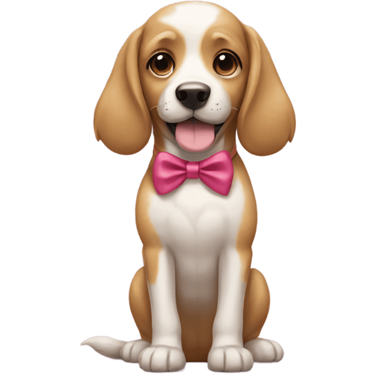 Dog with bow emoji