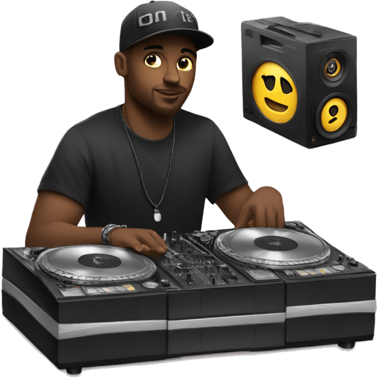 Dj on decks  emoji