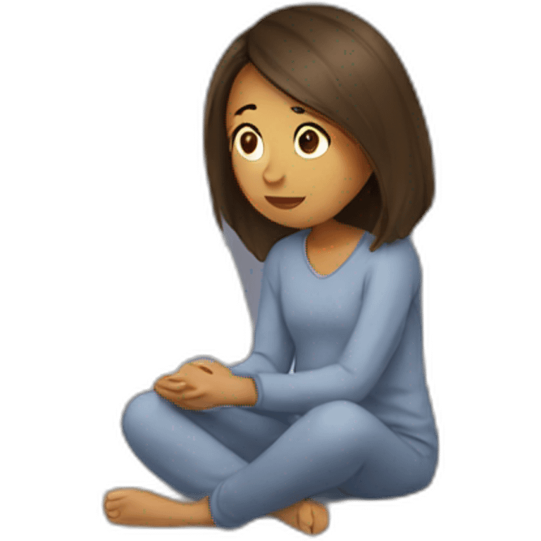 introvert girl in a duvet emoji